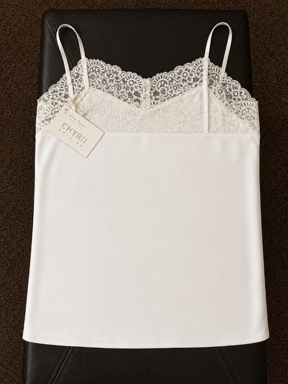 NWT Cynthia Rowley for CHYRII White Lace Trim Cami Tank Top